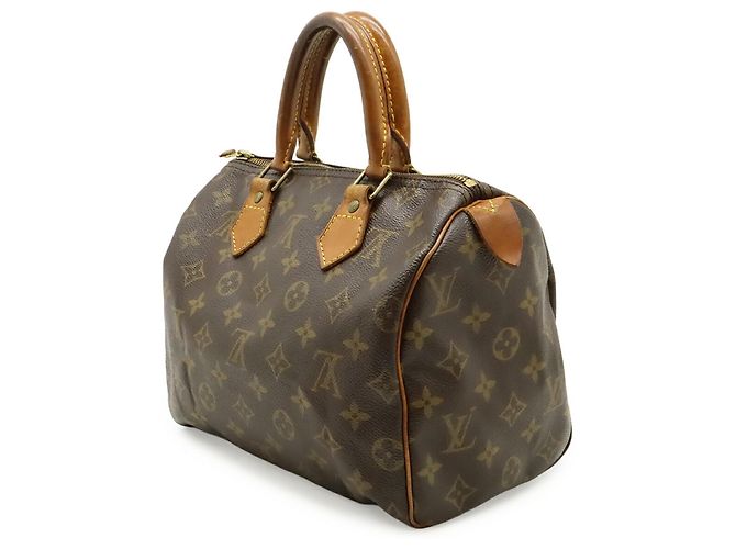 Borsa Louis Vuitton Monogram Speedy 25 Marrone - vista 3