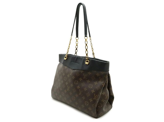 Borsa Tote Louis Vuitton Monogram Pallas Shopper Nero - vista 3