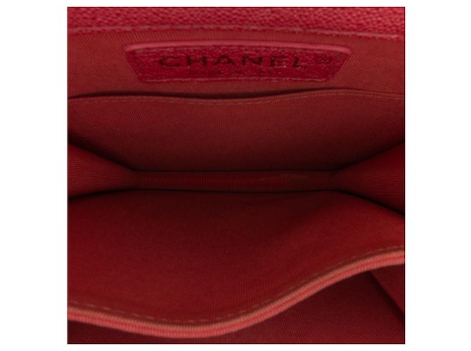 Chanel Boy Flap North South in Caviar Trapuntato Rosa - vista 6