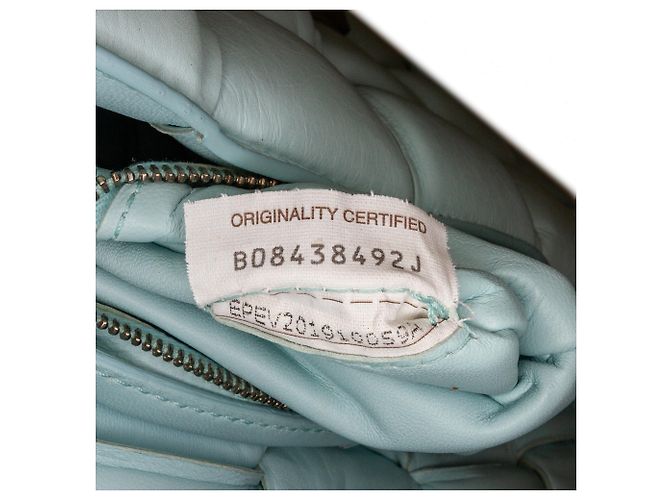 Bottega Veneta Sac bandoulière Cassette en nappa bleu Intrecciato rembourré Bleu clair - vue 7