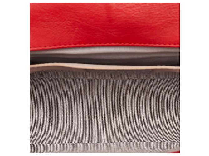 Chanel Red Old Medium Calfskin Double Stitch Boy Flap Rosso - vista 5
