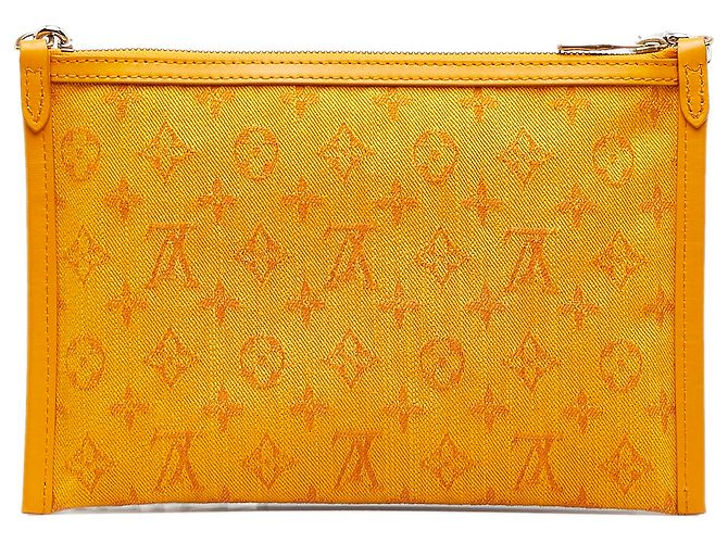 Louis Vuitton Gray Monogram Antartica Double Flat Messenger Marrone Grigio - vista 3