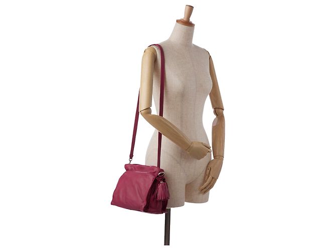 Borsa a tracolla LOEWE Pink Small Leather Flamenco Rosa - vista 11