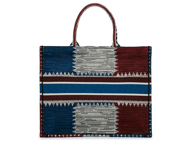 Book Tote Tote Book Dior Blu Bandiera Francese Grande - vista 3
