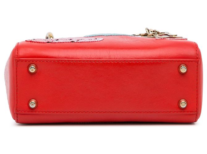 Lady Dior in pelle di vitello rosso con paillettes
Mini - vista 5
