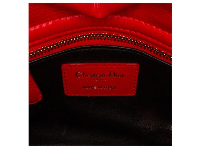 Lady Dior in pelle di vitello rosso con paillettes
Mini - vista 7