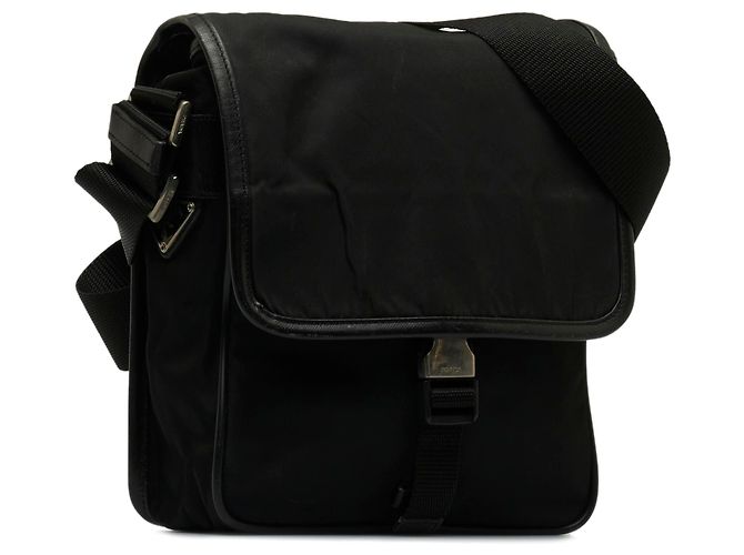 Bolsa Messenger Prada Black Tessuto com fivela Preto - vista 2