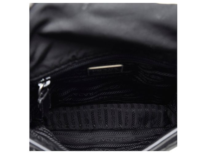 Bolsa Messenger Prada Black Tessuto com fivela Preto - vista 5
