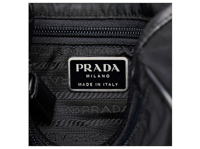 Bolsa Messenger Prada Black Tessuto com fivela Preto - vista 6