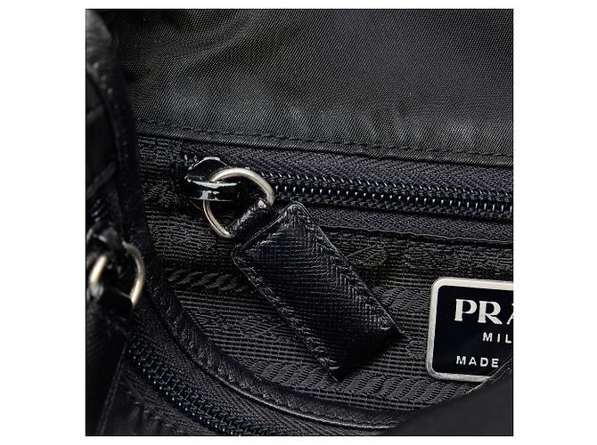 Bolsa Messenger Prada Black Tessuto com fivela Preto - vista 7