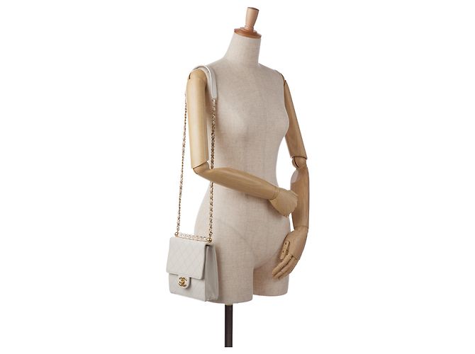 Chanel White Mini Chic Pearls Crossbody Bianco - vista 10
