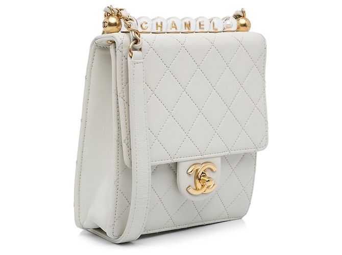 Chanel White Mini Chic Pearls Crossbody Bianco - vista 2