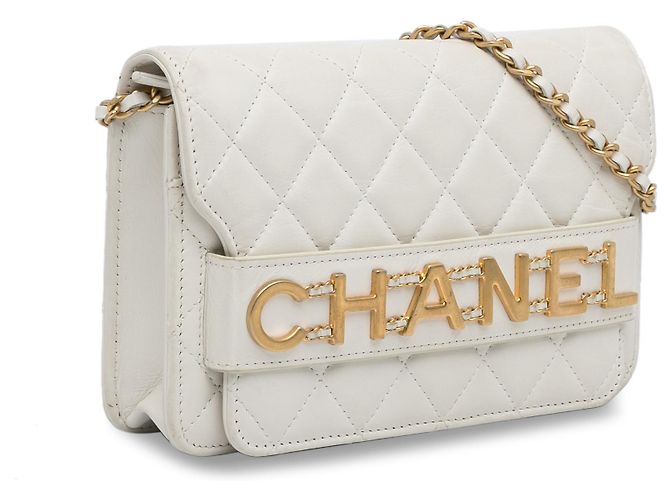 Chanel Enchained Wallet on Chain in Weiß - Ansicht 2