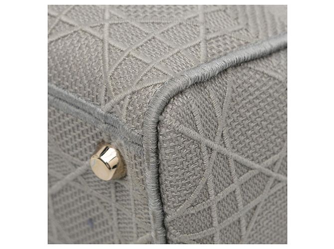 Dior Grau Canvas Cannage Lady D Lite Medium Braun - Ansicht 16