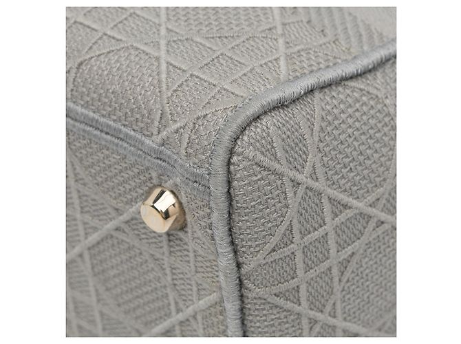 Dior Grau Canvas Cannage Lady D Lite Medium Braun - Ansicht 19