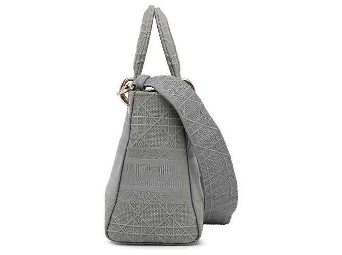 Dior Grau Canvas Cannage Lady D Lite Medium Braun - Ansicht 3