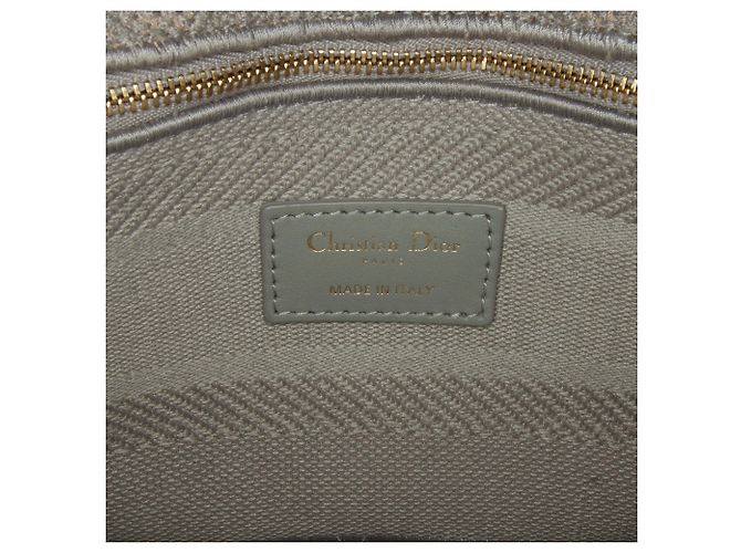 Dior Grau Canvas Cannage Lady D Lite Medium Braun - Ansicht 7