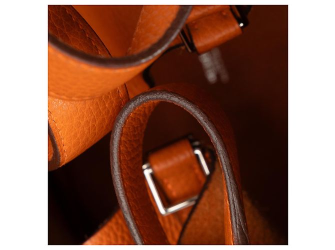 Hermès Orange Clemence Picotin Lock 22 - vue 8