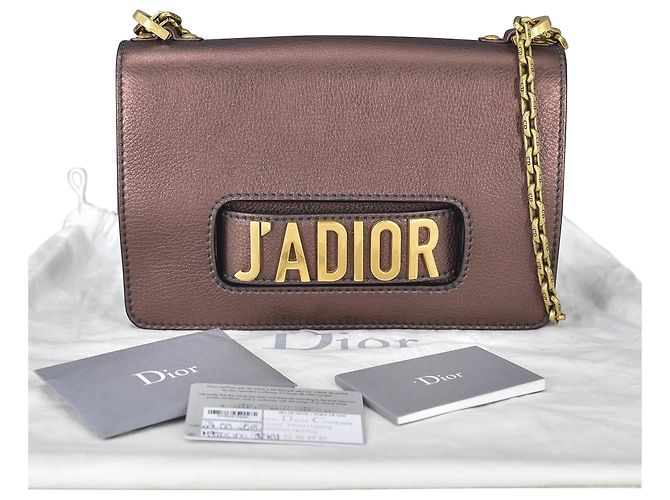 Dior Marrón Medium J'Adior Chain Flap Castaño Bronce - vista 12