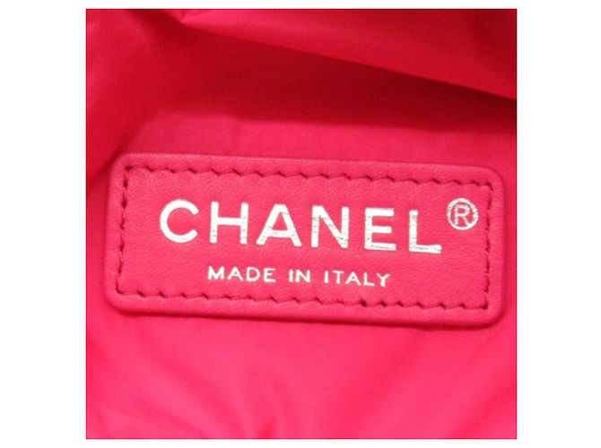 Zaino convertibile Chanel Coco Neige in nylon stampato rosa - vista 4