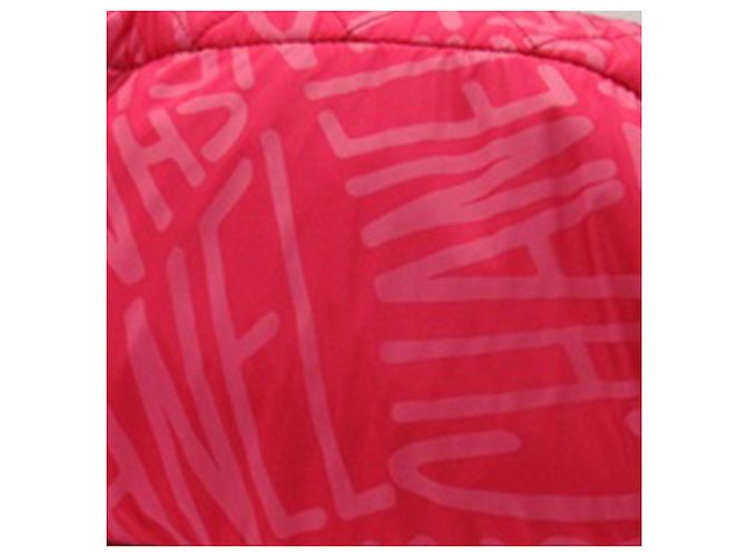 Zaino convertibile Chanel Coco Neige in nylon stampato rosa - vista 7