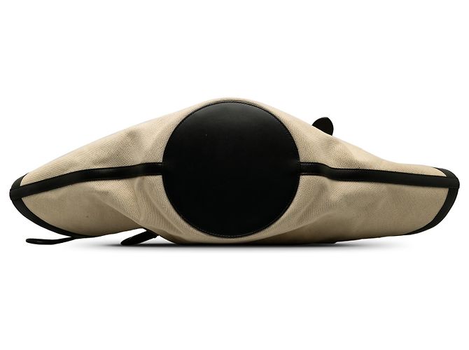 Borsa Jil Sander Sombrero Satchel in tela beige - vista 4