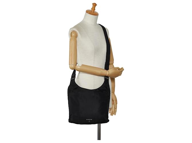 Borsa Messenger Prada Black Tessuto Nero - vista 9