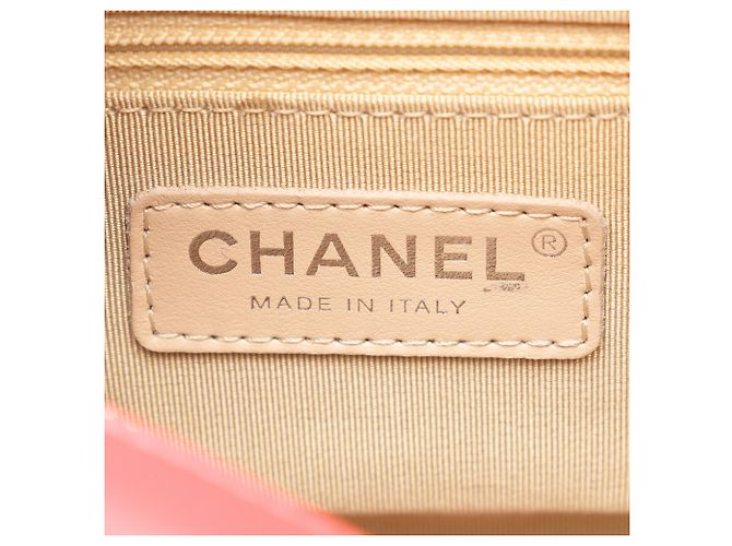 Chanel Gabrielle Crossbody in rattan rosa, piccola - vista 6