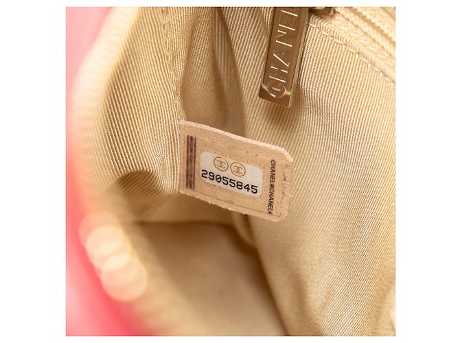 Chanel Gabrielle Crossbody in rattan rosa, piccola - vista 7