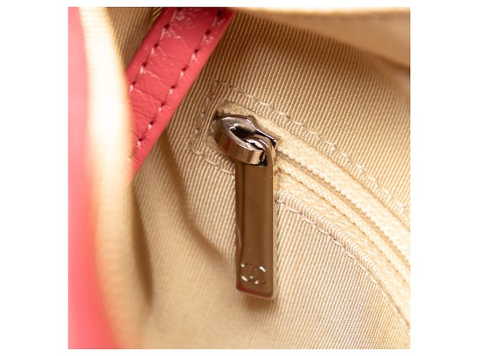 Chanel Gabrielle Crossbody in rattan rosa, piccola - vista 8