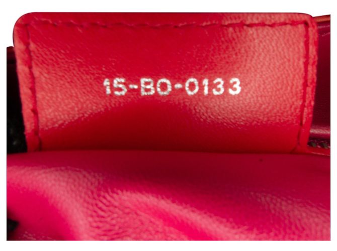 Lady Dior aus zweifarbigem orangefarbenem Lammleder, Größe Medium - Ansicht 8