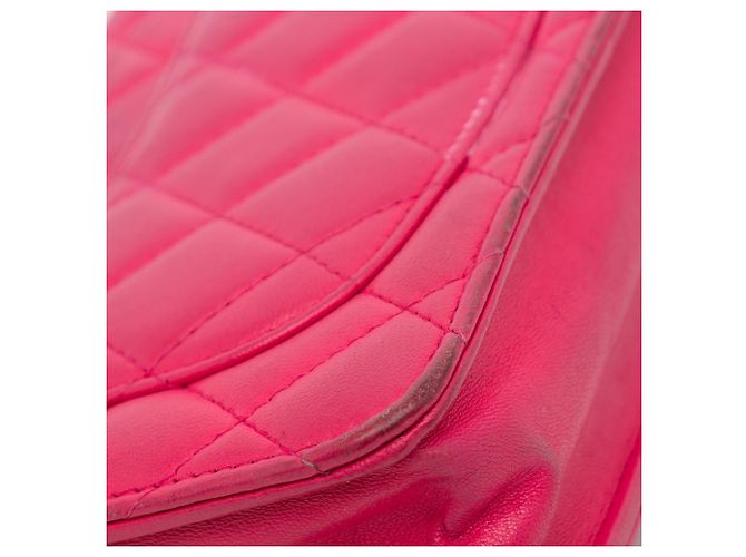 Wallet On Chain Portafoglio con catena in agnello classico rosa Chanel - vista 10