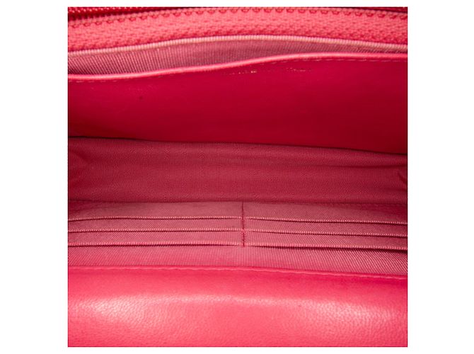 Wallet On Chain Portafoglio con catena in agnello classico rosa Chanel - vista 6