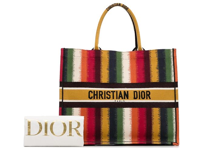 Book Tote Dior a righe gialle, Large Giallo - vista 11