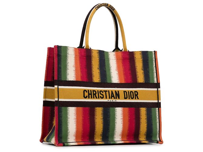 Book Tote Dior a righe gialle, Large Giallo - vista 2
