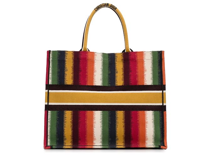 Book Tote Dior a righe gialle, Large Giallo - vista 4