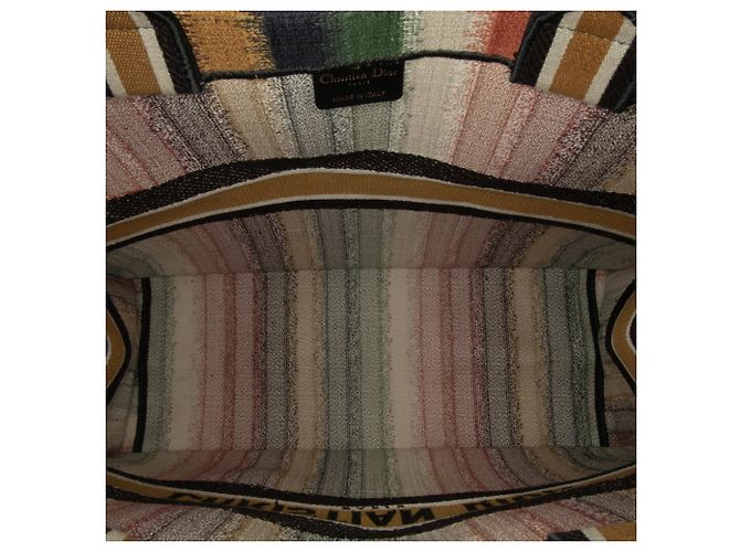 Book Tote Dior a righe gialle, Large Giallo - vista 6