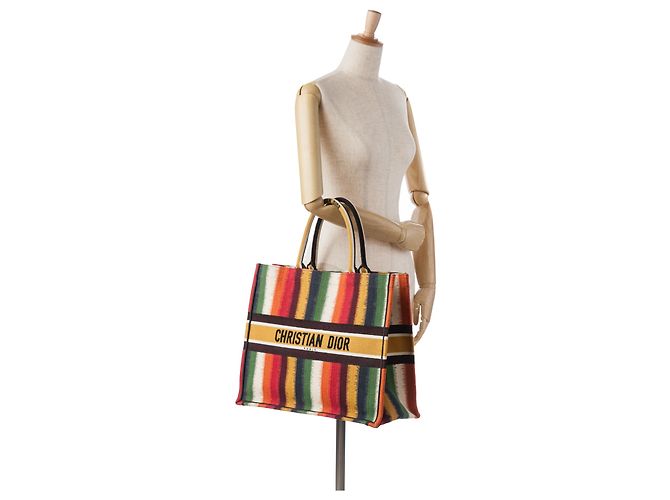 Book Tote Dior a righe gialle, Large Giallo - vista 9