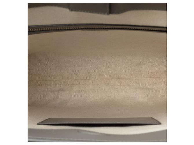 Tote vertical em couro com relevo GG cinza Gucci Marrom - vista 5