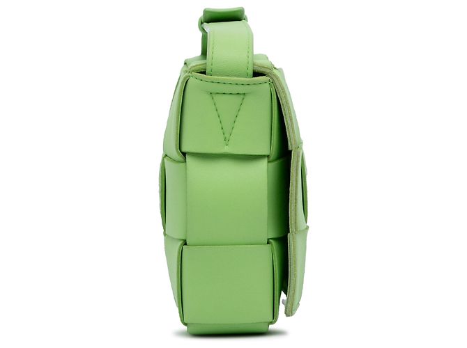 Bottega Veneta Borsa a tracolla Cassette in nappa Intrecciato verde - vista 3
