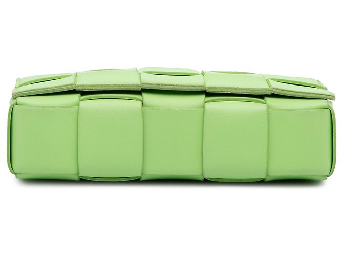 Bottega Veneta Borsa a tracolla Cassette in nappa Intrecciato verde - vista 5