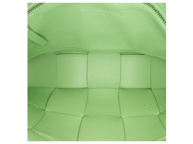 Bottega Veneta Borsa a tracolla Cassette in nappa Intrecciato verde - vista 6