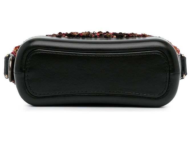 Chanel Gabrielle Crossbody Small Brown Sequin Marrone Nero Bronzo - vista 5