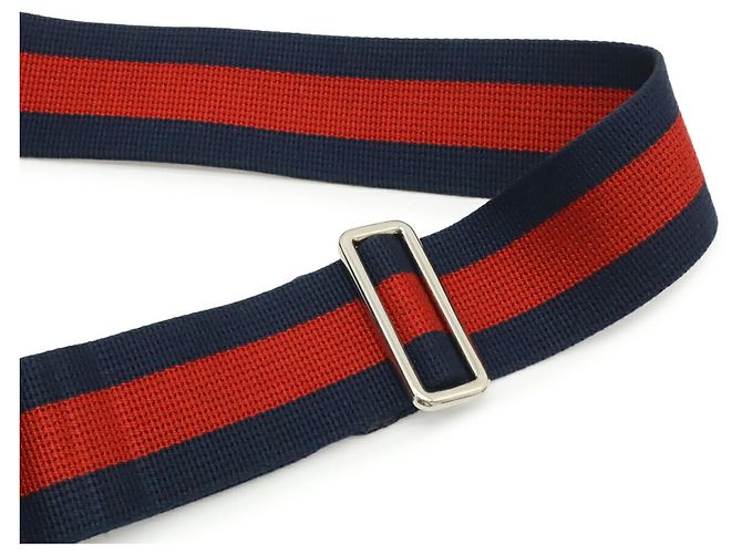 Borsa a tracolla GUCCI GG Supreme Web Stripe Marrone Nero Rosso Blu navy - vista 5