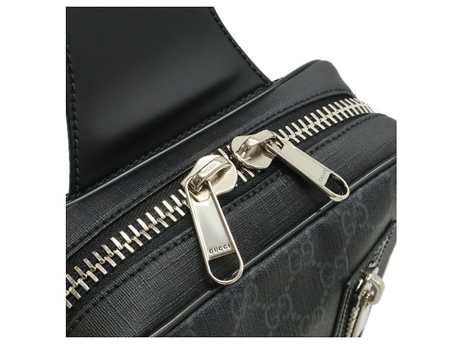 Borsa a tracolla GUCCI GG Supreme Web Stripe Marrone Nero Rosso Blu navy - vista 8