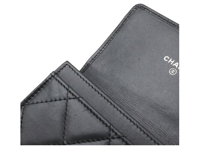 Tarjetero de piel esmaltada negra Chanel Cambon Line Negro - vista 10