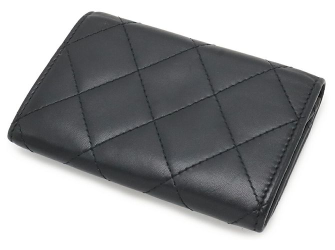 Tarjetero de piel esmaltada negra Chanel Cambon Line Negro - vista 3