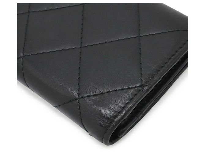 Tarjetero de piel esmaltada negra Chanel Cambon Line Negro - vista 4