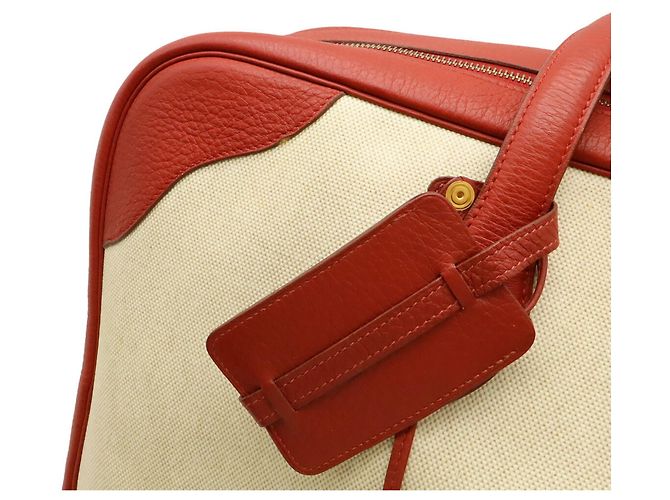 Hermès Borsa Boston Hermes Victoria 50 Rosso - vista 10