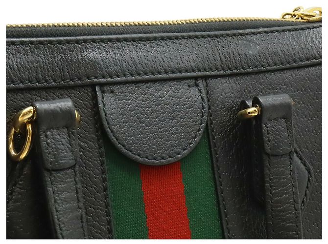Borsa Tote Small Ophidia Gucci Nero Rosso Verde - vista 8